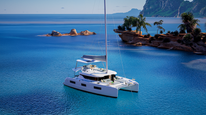 Lagoon 47 exterior rendering catamaran design preview