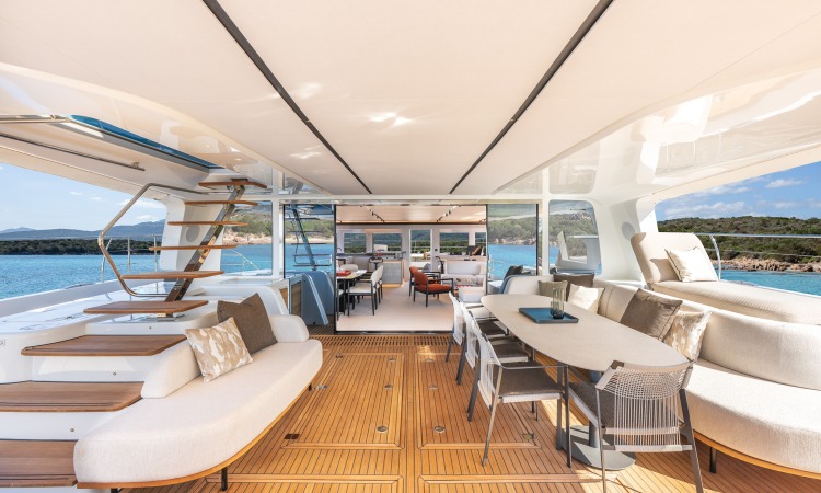08 lagoon eighty3 catamaran aft cockpit lounge