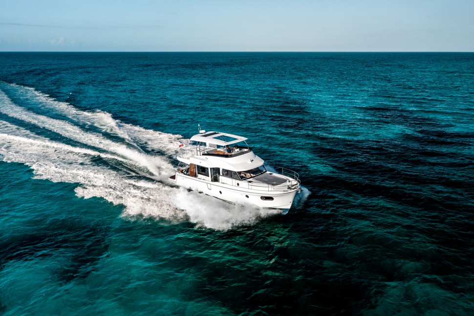 02 beneteau swift trawler 48 aerial running shot