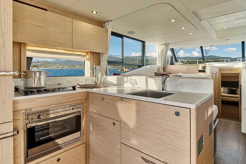 14 beneteau swift trawler 48 galley stove sink