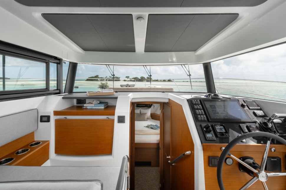 14 swift trawler 37 flybridge interior lower helm station