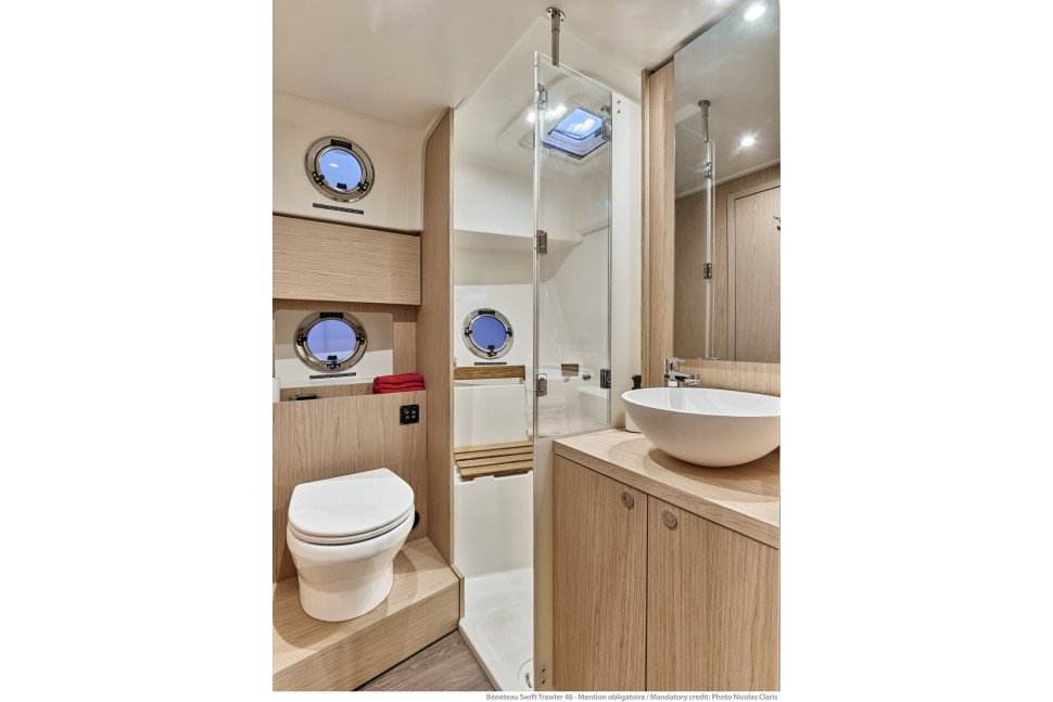 20 beneteau swift trawler 48 bathroom shower vanity