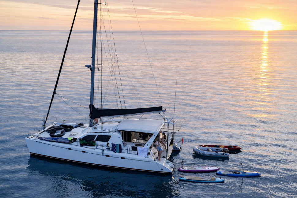 Leopard 45 at anchor