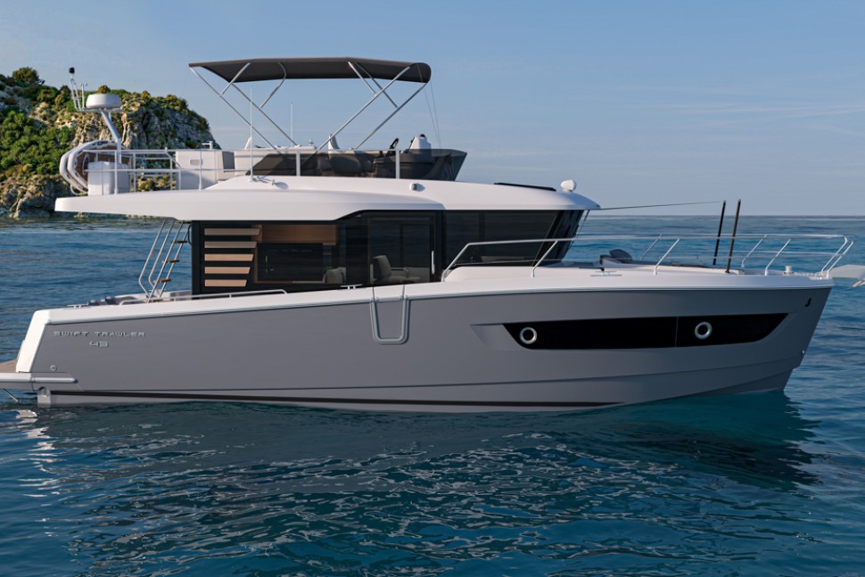 SWIFT TRAWLER 43 FLYBRIDGE IMAGE RENDERING 3